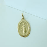 14K Solid Gold Unisex Miraculous Medal