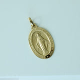 14K Solid Gold Unisex Miraculous Medal