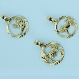 14K Solid Yellow Gold Zodiac Signs Pendants