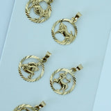 14K Solid Yellow Gold Zodiac Signs Pendants