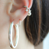 925 Sterling Silver 4.9mm Tube Oval Hoops