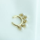 925 Sterling Silver Fresh Water Pearls Ear Cuff