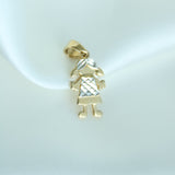 14K Solid Yellow Gold Boy or Girl Pendant