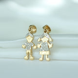 14K Solid Yellow Gold Boy or Girl Pendant