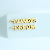 14K Solid Yellow Gold Custom Block Pendant
