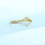 14K Solid Gold CZ Fancy Ring