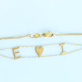 Customizable Double Chain Initials or Details Bracelet