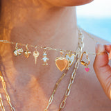 14K Solid Yellow Gold Heart Photo Locket