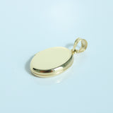 14K Solid Yellow Gold Oval Photo Locket