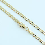 14K Solid Yellow Gold Unisex Curb Chain