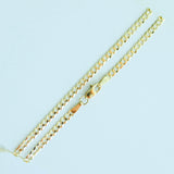 14K Solid Yellow Gold Unisex Curb Chain