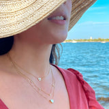 14K Solid Yellow Gold Custom Heart Birthstone Necklace – Personalized Jewelry