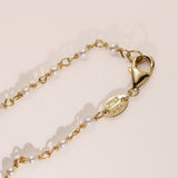 14K Solid Yellow Gold Genuine Stones Necklace