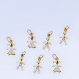 14K Solid Yellow Gold Custom Boy or Girl CZ Pendant
