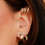 925 Sterling Silver Triple Row Bulk Ear Cuff