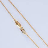 14K Solid Yellow Gold Baby Rolo Chain