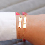 14K Solid Yellow Gold Customizable Unisex ID Bracelet