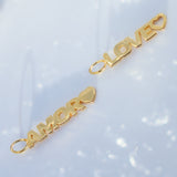 Customizable 14K Solid Yellow Gold LOVE Pendant