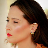 925 Sterling Silver Thick Huggie Hoop Earrings