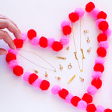 14K Solid Yellow Gold Beads Open Heart Pendant