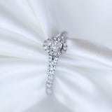 14K Solid White Gold .14 Oval Center Solitaire