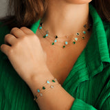 14K Solid Yellow Gold Multiple Hearts Necklace