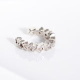 925 Sterling Silver CZ Stars Ear Cuff