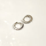 925 Sterling Silver CZ Huggie Hoop Earrings