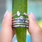 925 Sterling Silver CZ Princess Cut Eternity Ring