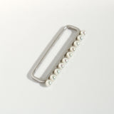 925 Sterling Silver Fresh Water Pearls Bar Ear Cuff