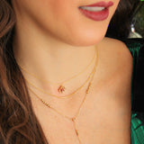 14K Solid Yellow Gold Adjustable Spiga Link Necklace