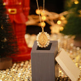 14K Solid Yellow Gold Italian Miraculous Medal with Pearls