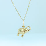 14K Yellow Gold Elephant Pendant