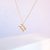14K Solid Yellow Gold Zodiac Sign Necklace