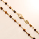 14K Solid Yellow Gold Genuine Stones Bracelet