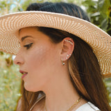 925 Sterling Silver 5 Fresh Water Pearls Row Ear Cuff