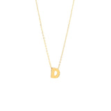 14K Solid Yellow Gold Customizable Initial/Charm Necklace