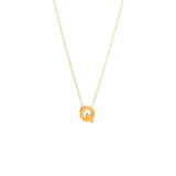 14K Solid Yellow Gold Customizable Initial/Charm Necklace