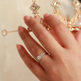 14K Solid White Gold .16 Round Center Round Mount Set