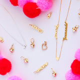Customizable 14K Solid Yellow Gold LOVE Pendant