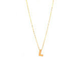 14K Solid Yellow Gold Customizable Initial/Charm Necklace