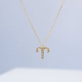 18K Solid Yellow Gold Zodiac Sign Diamond Necklace