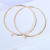 14K Solid Yellow Gold Bezel Diamond Earring Charms