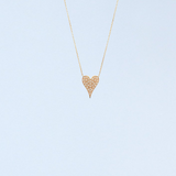 14K Solid Yellow Gold Diamonds Rosalia Necklace