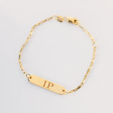 14K Solid Yellow Gold Customizable Unisex ID Bracelet