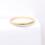 14K Solid Yellow Gold Rope Ring