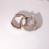 925 Sterling Silver Plain Huggie Hoops