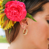 14K Solid Yellow Gold 6mm Twisted Tube Hoops
