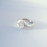 925 Sterling Silver CZ Signet Ring