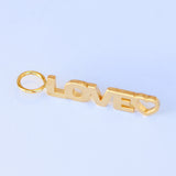 Customizable 14K Solid Yellow Gold LOVE Pendant